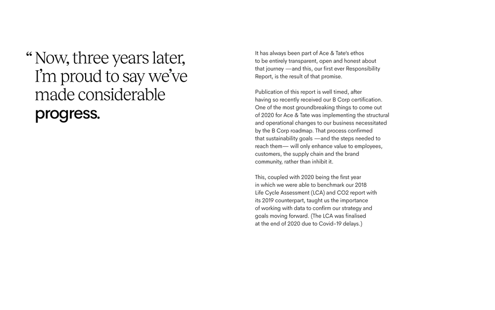 Ace & Tate Responsibility Report 2020 - Page 22