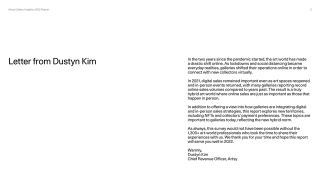 Artsy Gallery Insights '22 Report - Page 11