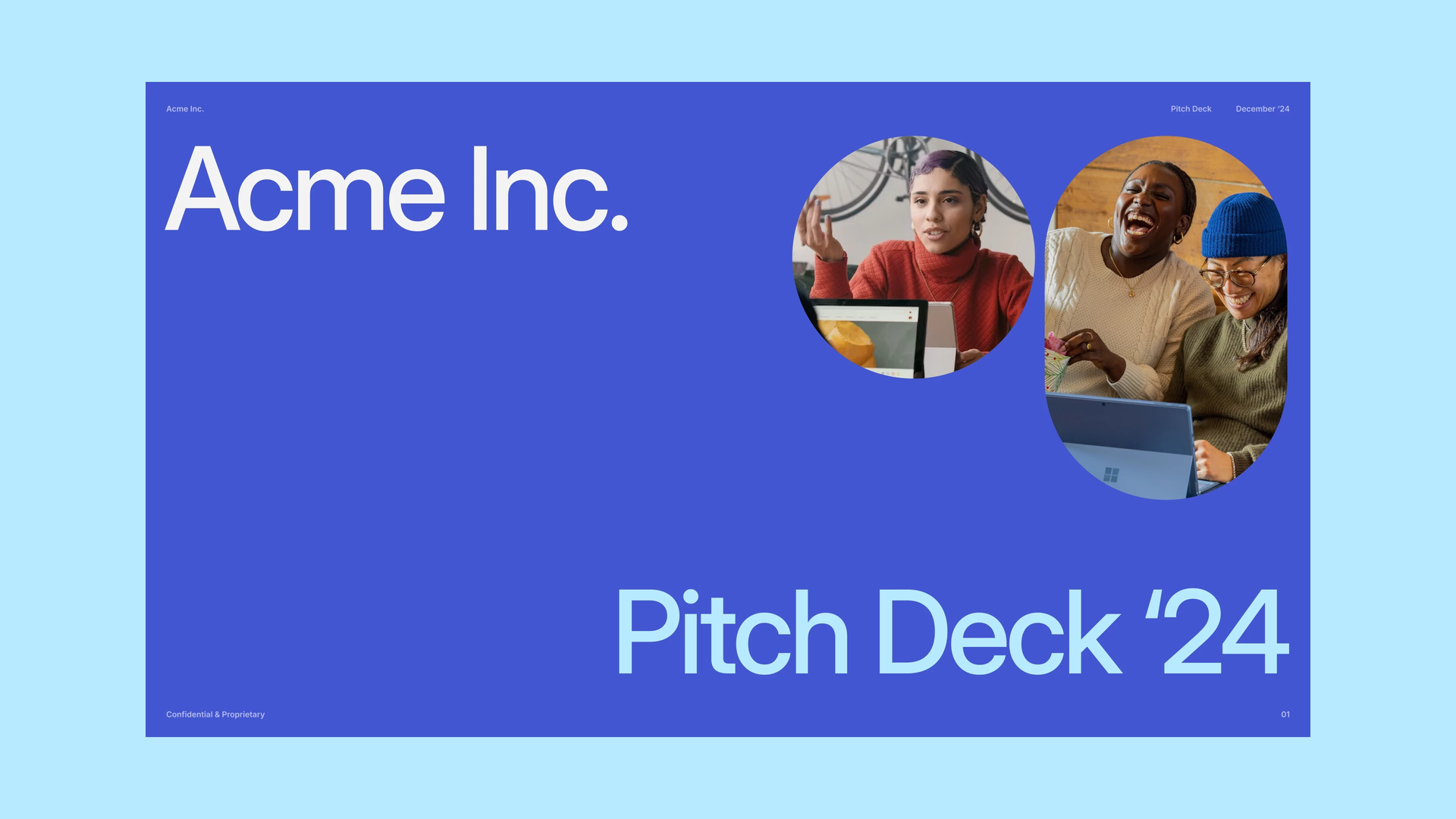 Pitch Deck Template #1 - Page 1